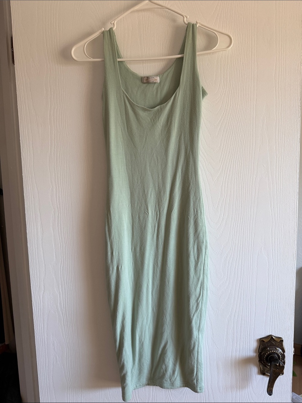 Oh Polly Green Midi Stretch Tank Dress 6